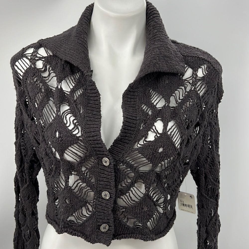 Free People long sleeve extra small cropped cardigan